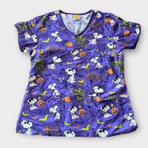 Peanuts (S) Halloween Snoopy Scrub Shirt